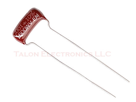   .001uF / 1600V radial dipped film/paper capacitor