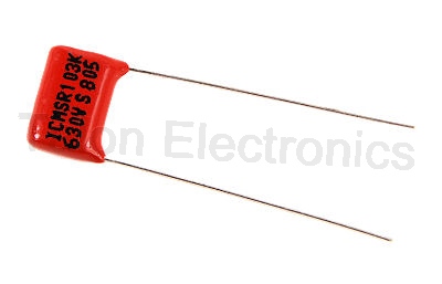  .01uF / 630VDC radial polyester film capacitor