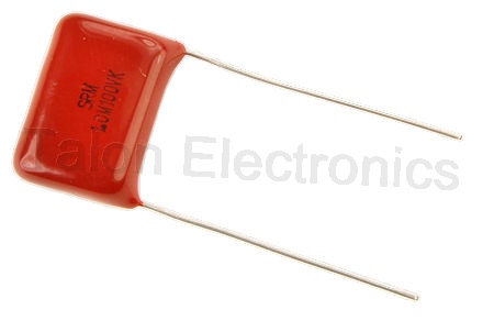  1.0uF/100VDC radial film capacitor (Pkg of 2)