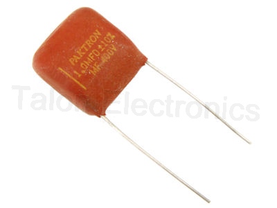  1.0uF/400VDC radial film capacitor