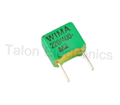        220pF / 400VDC WIMA FKP2 radial box capacitor