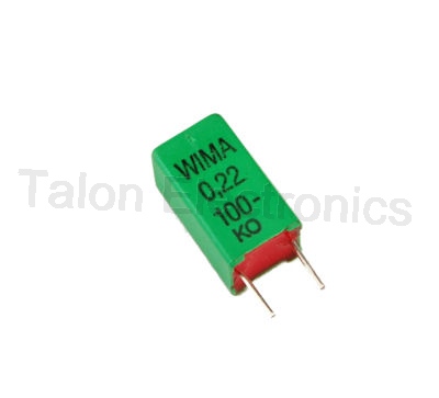  .22uF / 100VDC WIMA MKP2 radial film box capacitor
