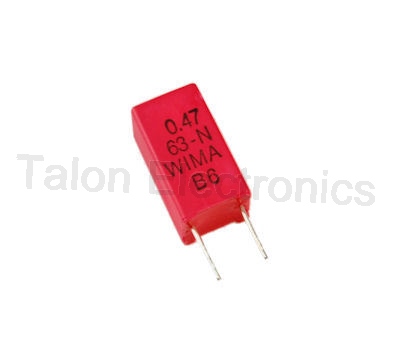   .47uF /  63VDC WIMA MKC-2 radial polycarbonate film box capacitor