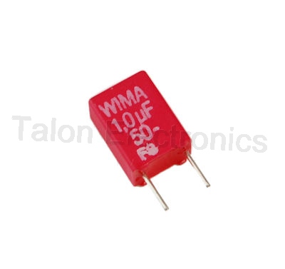  1.0uF /  50VDC WIMA MKS-2 radial film box capacitor