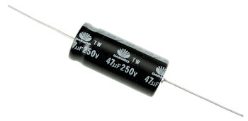    47uF 250V Axial Electrolytic Capacitor