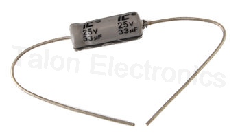    33uF 25V Axial Electrolytic Capacitor