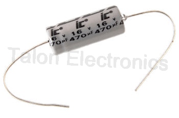   470uF  16V  Axial  Electrolytic Capacitor