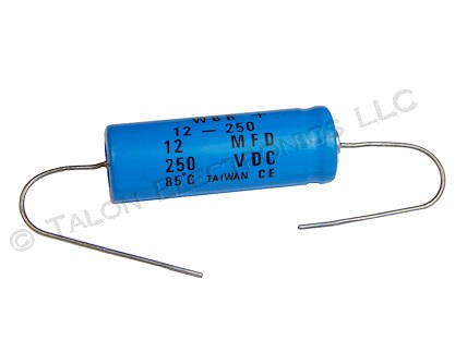    12uF 250V Axial Electrolytic Capacitor