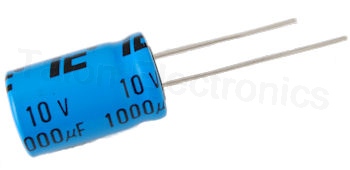  1000uF  10V Radial Electrolytic Capacitor