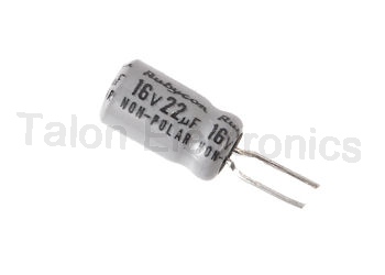    22uF  16V Radial Non-Polarized Bipolar Electrolytic Capacitor PC Leads