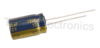  1800uF 10V Radial Electrolytic Capacitor
