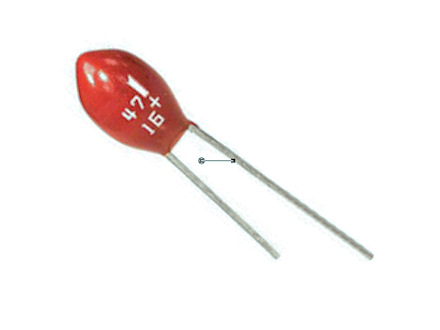  47uf  16V Dipped Radial Tantalum Capacitor (Pkg of 2)