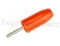      Orange Insulated Solderless 0.080" Diameter Tip Plug - Johnson Components 105-0306-001