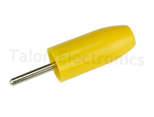     Yellow Insulated Solderless 0.080" Diameter Tip Plug - Johnson Components 105-0307-001