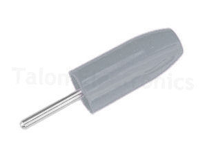 Gray Insulated Solderless 0.080" Diameter Tip Plug - Johnson Components 105-0313-001