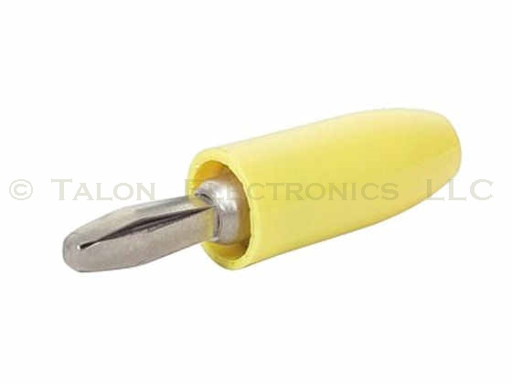     Yellow Solderless Banana Plug - Johnson 108-0307-001