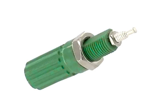      Green Insulated binding post - 15 Amperes - Johnson 111-0104-001