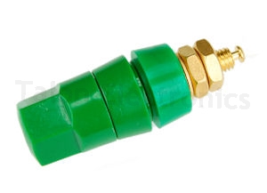      Green Insulated Hex Binding Post - 30 Amperes - Abbatron 257-104