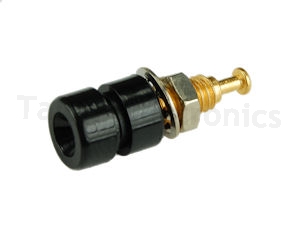          Black Insulated Pin Tip Jack - Gold-Plated - Pomona 3542-0
