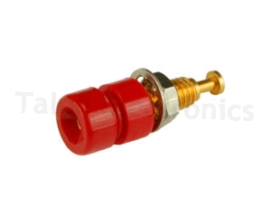         Red Insulated Pin Tip Jack - Gold Plated - Pomona 3542-2