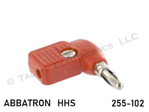       Red Right Angle Banana Plug - HH Smith / Abbatron 255-102