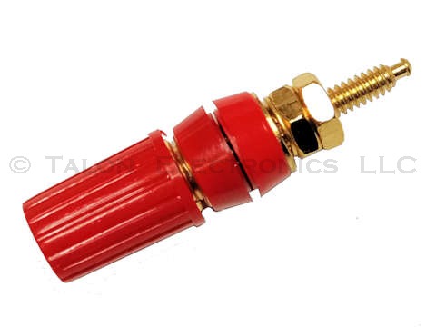       Red Insulated binding post - 15 Amps  -Abbatron 1517-102