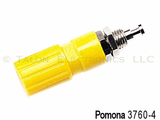       Yellow Insulated Binding Post - 15 Ampere - Pomona 3760-4