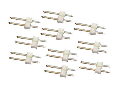      0.100" 2 Pin Vertical Header with 0.025" Square Pins (10/Pkg)