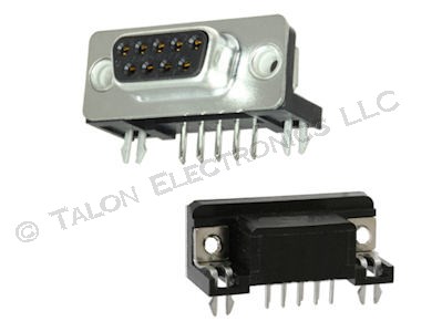  9 Pin Filtered D-Subminature PC Mount Female Connector 