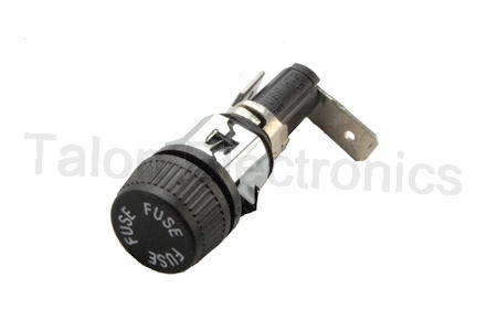  3AG Panel Mount Fuse Holder with 1/4" QC