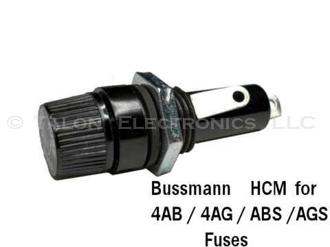  4AG  Panel Mount Fuse Holder - Bussmann HCM  ABS/AGS/4AG/4AG
