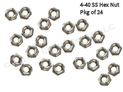    #4-40 Stainless Steel Hex Nut (Pkg of 24)]