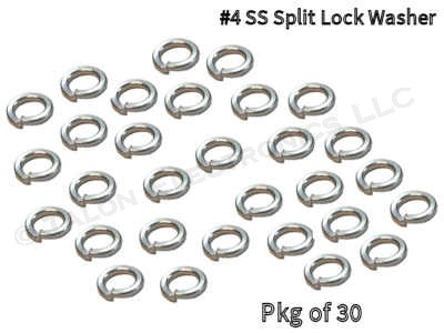        #4 Stainless Steel Split Lock Washer PACK of 30