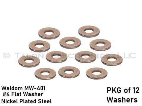       #4  Nickel Plated Flat Steel Washer PACK of 12