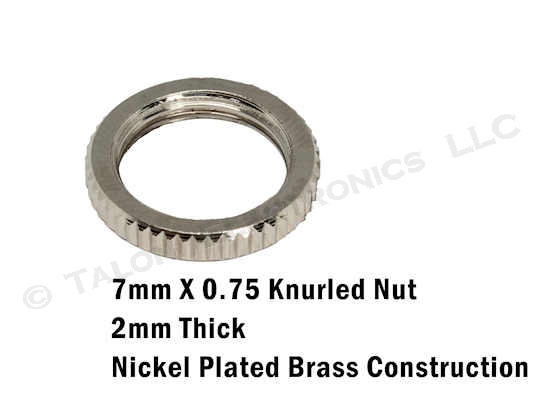  Knurled Dress Nut for M7X0.75 Threaded Jacks and Switches