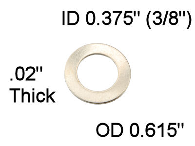   3/8" Flat Nickel Plated Dress Washer - Pack of 10