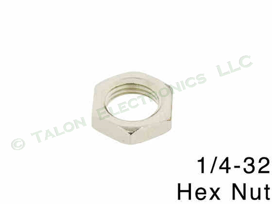 1/4-32 Nickel Plated Hex Nut  PACK of 6