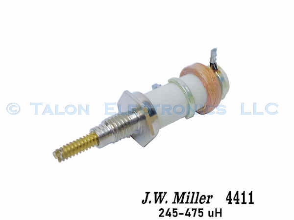 JW Miller 4411 Adjustable Coil - 245 to 475 uH - Panel Mount