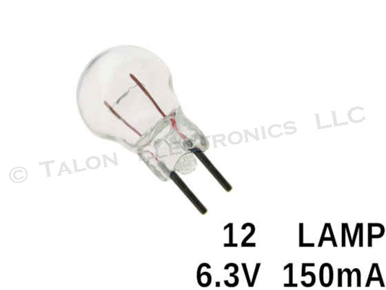   12 Lamp -  Miniature Bi-Pin Base 6.3V 150mA