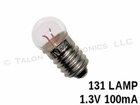  131 Lamp -  Miniature Screw Base 1.3 V 100 mA