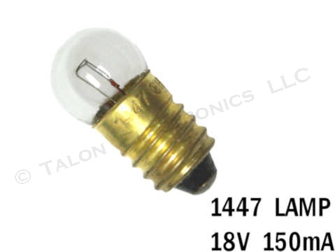 1447 Lamp - G3-1/2 Miniature Screw Base  18V 150mA