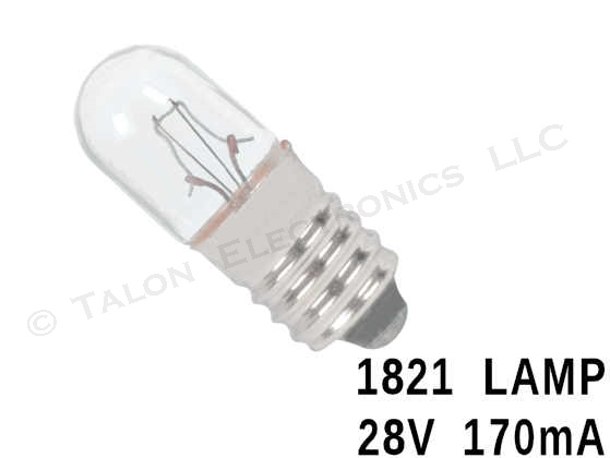 1821 Lamp -  Miniature Screw Base 28V 170mA