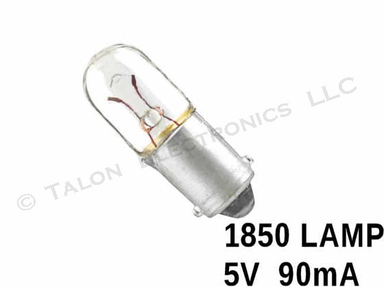 1850 Lamp -  Miniature Bayonet Base 5.0 V 90 mA