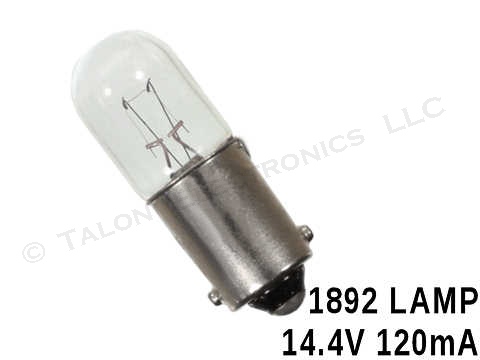 1892 Lamp -  Miniature Bayonet Base 14.0 V  120mA