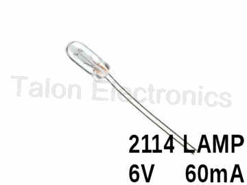 2114 Lamp - T-1-1/4  Wire Lead 6V 60mA