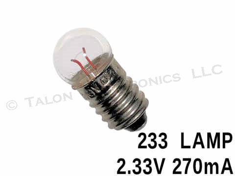  233 Lamp -  Miniature Screw Base 2.33 V 270 mA