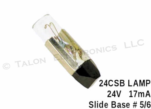   24CSB Lamp -  Short Slide Base #5/6  24V 170mA