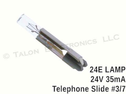   24E Lamp -  Telephone Slide Base #3/7  24V 35mA