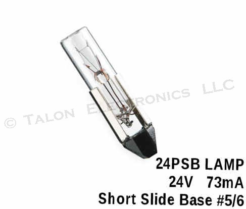   24PSB Lamp -  Short Slide Base #5/6  24V 73mA