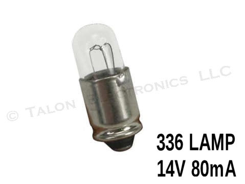  336 Lamp - T-1-3/4  Midget Groove Base 14V 80mA